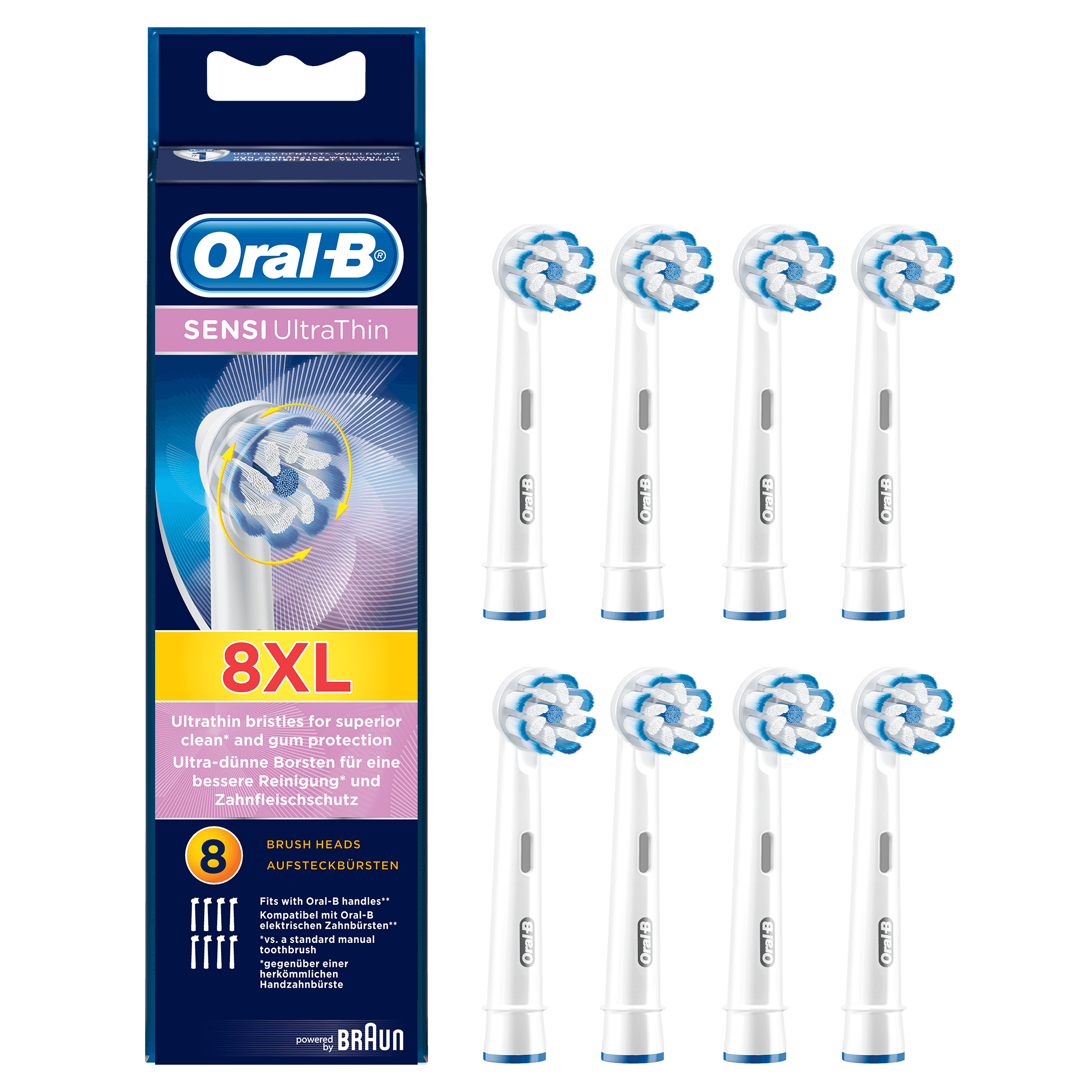 Oral-B Sensi Ultrathin Opzetborstels Voor Elektrische Tandenborstels X8