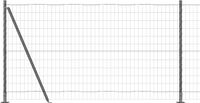 vidaXL Euro-hek met betonnen voetstuk, 10 x 1,2 m, PVC-gecoat staal