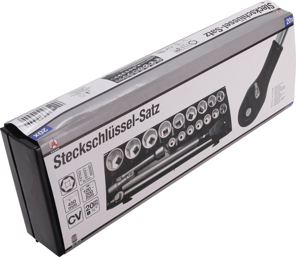 BGS DIY 15113 Steeksleutelset, aandrijving 20 mm (3/4") | SW 19-50 mm | 20-delig