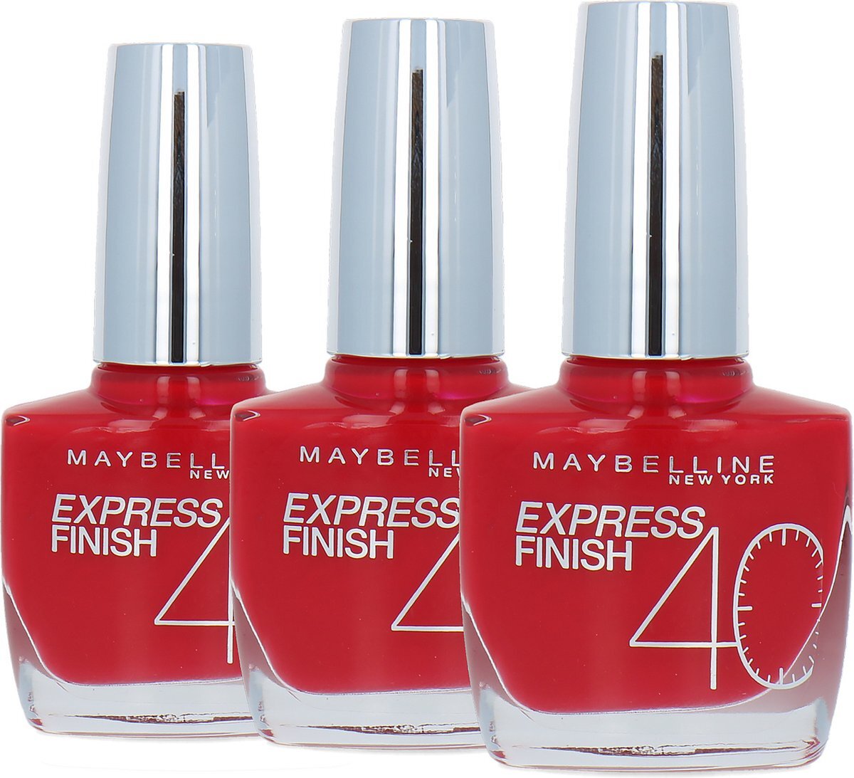 Maybelline Express Finish Nagellak - 505 Cherry (Set van 3)