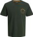 JACK&JONES JJWARRIOR TEE SS CREW NECK Heren T-shirt Groen Katoen Regular Fit XS