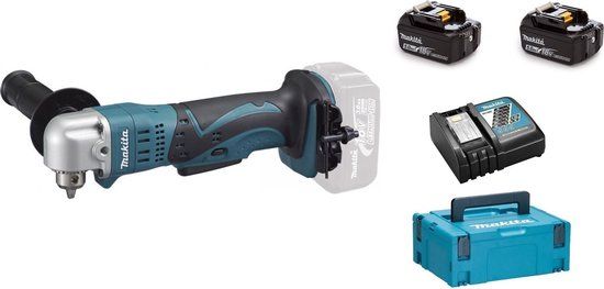 Makita DDA350RTJ Haakse Boormachine - 18V - Incl. 2x 5.0Ah Accu's & Lader
