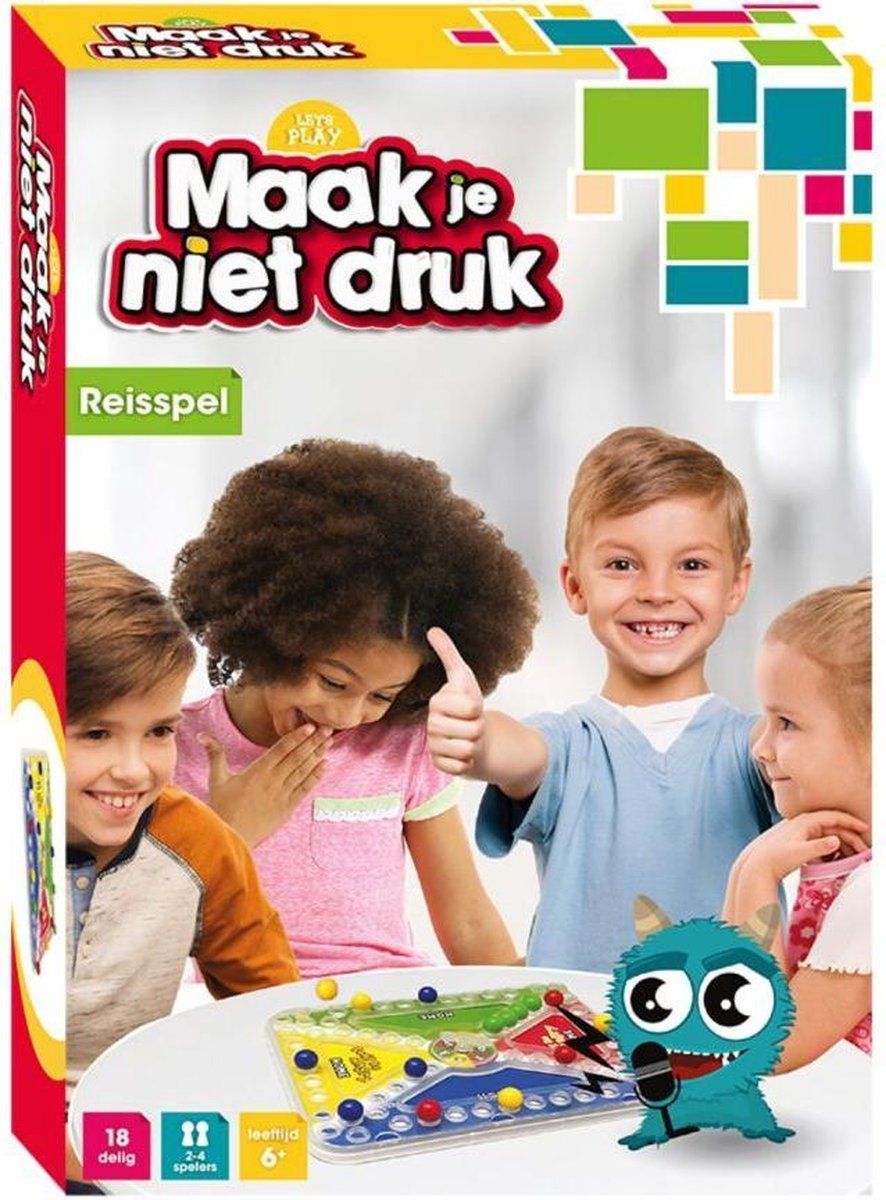 Basic Let's Play Maak Je Niet Druk Reisspel - kleurenmix - 8710124138887