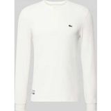 Lacoste Regular Fit Longsleeve wit, Effen
