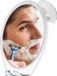 Azalia Miroir de douche – Miroir de rasage anti-buée avec ventouse, porte-rasoir et pivotant – Petit miroir pour douche, accessoires et salle de bain, blanc alpin