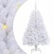 vidaXL - Kunstmatige - Hinged - Kerstboom - Wit - 150 - cm - PVC - en - Staal