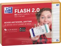 Oxford Flash 2.0 Flashcards A6 gelijnd oranje pak 80 kaartjes