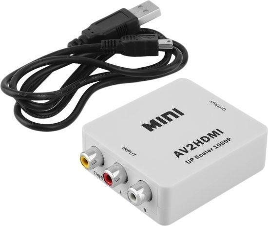 Heble TULP naar HDMI adapter - AV naar HDMI converter - Wit