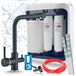 Ari robinet de cuisine 3 voies Venom, chrome, robinet d'évier. Incluant système de filtration d'eau Aquaphor Ro-202S Pro, modèle sous plan