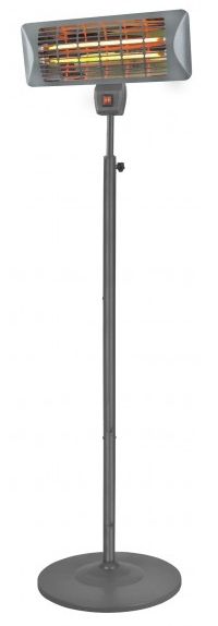 Eurom Q-time 2000S Quartz Electric Heater - Indoor & Outdoor - Black