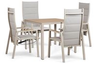 Lifestyle Garden Furniture Lifestyle Essence/Creta 90x90 cm dining tuinset 5-delig