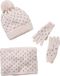 Vertbaudet Set muts + snood + handschoenen met hartjes meisje