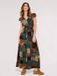 Apricot Maxi-jurk met smockwerk in patchwork