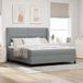Maison Exclusive - Lit boxspring avec tête de lit, gris clair, 180 x 200 cm, rembourré