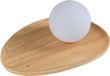 Osram Decor Wood Nest Tischleuchte Braun Kautschukholz G9 Fassung Metall Glas Textilkabel