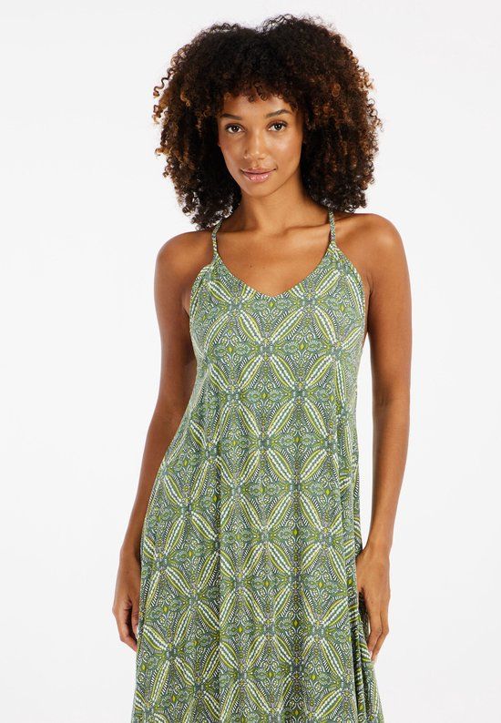 Protest Prtdarren Midi Jurk Dames - Veggie Green - Maat L/40 - Mouwloos - Viscose - Casual