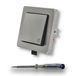 Gira complete set vouwdoos – klapstopcontact 0454600 1-voudig frame en afdichtingsset IP44, waterdicht – roestvrij staal – klapcontactdoos – kinderbeveiliging – incl. EBROM fasetester voor montage van