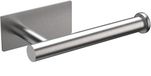 Porte-rouleau de papier toilette sans marque en acier inoxydable brossé, argent