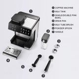 StarTech Espressomachine 20 bar TFT-touchscreen Automatische melkopschuimer Zwart en zilver