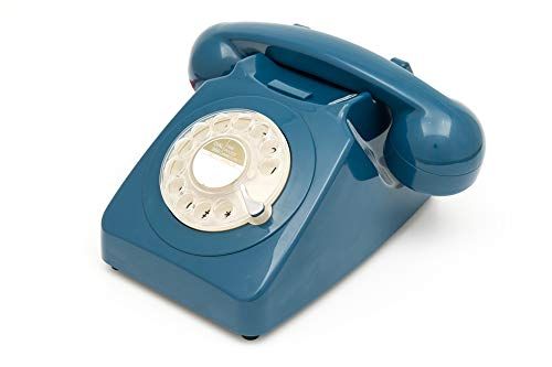 GPO Retro 746 Desktop Rotary Dial Telephone - Azure Blue
