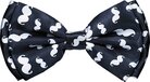 Fako Fashion® - Bow Tie - Black/White Mustache Print - 12cm