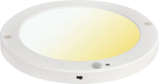 LED Plafondlamp met Bewegingssensor - 18W - Rond - Wit