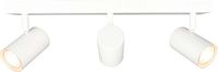 LEDVION LED Plafondspot Wit 3-lichts Rechthoek GU10 3W warm wit