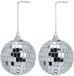 Inge-glas Inge Christmas Decor Disco kerstbal - 2x - zilver - D7 cm