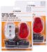 Benson Lampes de vélo - 2x jeu complet - LED - blanc/rouge - piles incluses