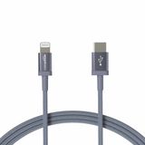 Amazon Basics USB-A naar Lightning-oplaadkabel, nylon gevlochten snoer, MFi-gecertificeerde oplader voor Apple iPhone 14, 13, 12, 11, X, Xs Pro, Pro Max, Plus, iPad, 1,8 m, donkergrijs
