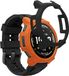 kwmobile Cases Compatible with Amazfit T-Rex3 Pro 44mm - Set of 2 Fitness Tracker Screen Protectors - Black / Orange