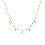Lucardi Dames Zilveren ketting goldplated hanger sterren met zirkonia