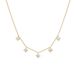 Lucardi Dames Zilveren ketting goldplated hanger sterren met zirkonia