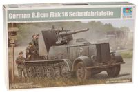 German Army 12T Half Truck 88 mm Flak18 Zelf Propelled Artillery [Naglering] (kunststofmodel)