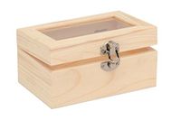 GLOREX Houten box, natuur, 15 x 10 x 7,5 cm