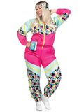 Leg Avenue Totally 80s Tracksuit Kostuum - 3XL/4XL - Multicolours