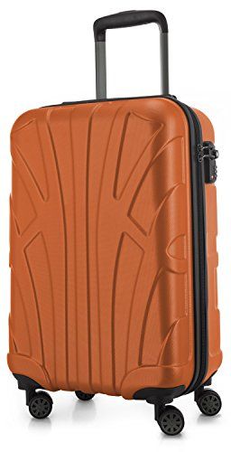 Suitline handbagage harde koffer, cabinekoffer, TSA, 55 cm, ca. 34 liter, 100% ABS mat oranje