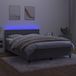 Maison Exclusive - Boxspringbed met matras en LED-verlichting, grijs, 140x190 cm, fluweel