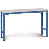 Manuflex LU7038.5007 ESD-werktafel universele speciale reden tafel met melamine schijf, bxdxh = 1250 x 800 x 725-1025 mm Stralend blauw (RAL 5007)