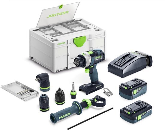 Festool TPC 18/4 5,0/4,0 I-Set/XL 18V Li-Ion accu klopboormachine set (1x 4,0Ah & 1x 5,0Ah) in systainer - 75Nm