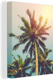 OneMillionCanvasses Canvas schilderij 120x160 cm - Palmboom - Zomer - Tropisch - Multicolor