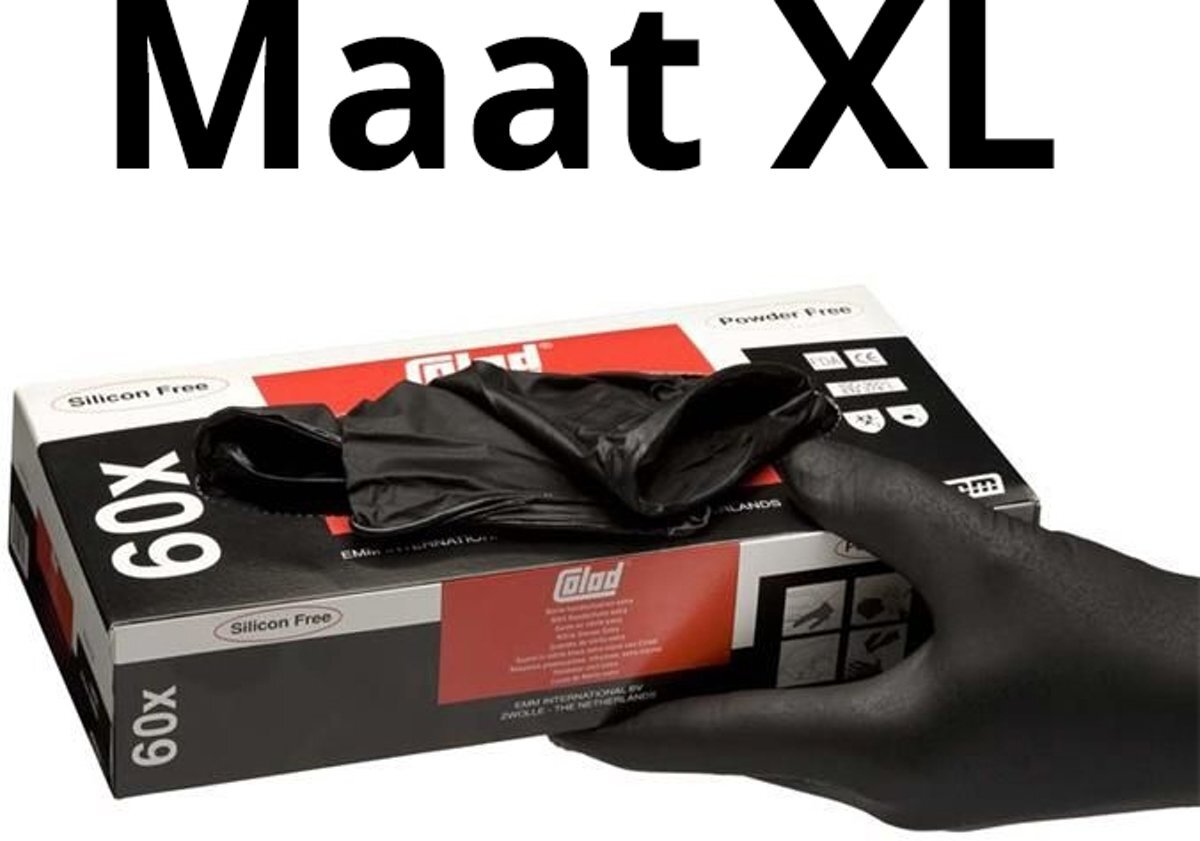 Colad Nitril Handschoenen Extra - Maat XL - Doos 60 stuks