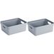 Icecat 8x pièces boîtes de rangement/paniers de rangement bleu gris 24 litres plastique
