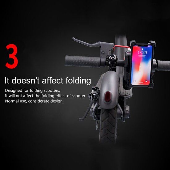 Besjaar telefoonhouder fiets - motor - scooter met 360 graden rotatie - Universeel - Zwart - Geschikt voor iPhone & Samsung