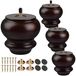 Bois set de 4 pieds de meuble 8 cm