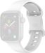 By Qubix - Siliconen Sportbandje - Wit - Maat M/L - Geschikt voor Apple Watch 38mm/40mm/41mm/42mm
