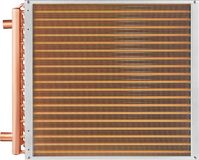 VEVOR échangeur de chaleur 50,8x50,8cm 3 rangées 9,53mm cuivre raccords 242 ailettes