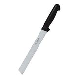 Marietti 195A Surgelati Anatomisch bevroren mes, gekarteld lemmet, zwart, 24 cm lemmetlengte