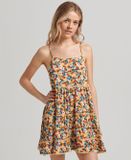 Superdry Vintage Mini Beach Cami Jurk 70s Yellow Floral S Vrouw