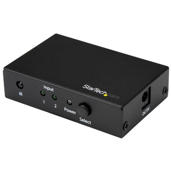 StarTech.com 2-Port HDMI Switch - 4K 60Hz - Black